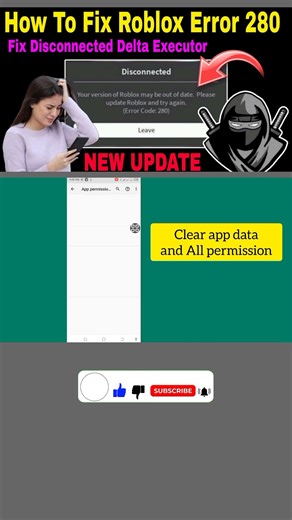 How To Fix Roblox Error 280Fix Disconnected Delta Executor🤔🤔