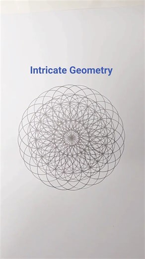 Intricate but Easy Geometry #geometricdrawing #maths #mathart #compass #geometry #art