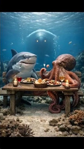 Deep Sea Date: Love, Chaos & Tentacles! #funny #cute #cartoon