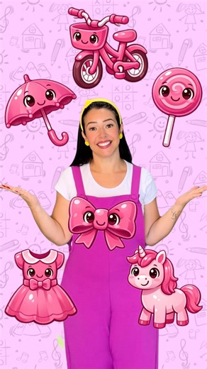 🌸 Tudo Rosa! Vamos Descobrir as Coisas Rosas? 👀✨