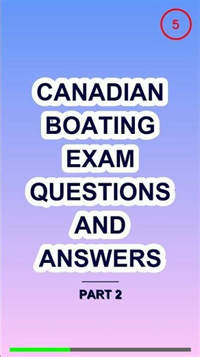 Canadian Boating Exam Questions And Answers