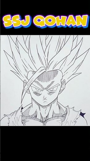 How to Draw SUPER SAIYAN GOHAN | Dragon Ball Z #dbz #gohanssj #gohan #short