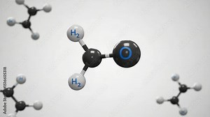 3D molecular structure of water molecule with hydrogen atoms