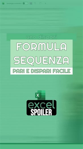 Emanuele Brambilla - Spoiler di Excel on Instagram: "📌 Spoiler per chi scrive ancora numeri uno per uno in Excel Creare elenchi di numeri a mano in Excel è uno spreco di tempo enorme, soprattutto quando ti servono sequenze ordinate e pulite. In questo video vedi come generare numeri pari e dispari automaticamente, usando la funzione SEQUENZA. 🧠 Come funziona in Excel 1️⃣ Inserisci la funzione SEQUENZA 2️⃣ Definisci quante righe vuoi ottenere 3️⃣ Imposti il numero di colonne 4️⃣ Excel genera au