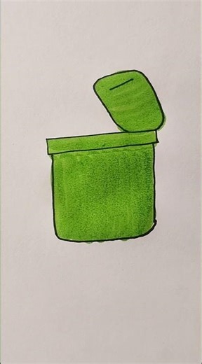Dustbin Easy Drawing For Kids #dustbin #thrash #trending #kidstvforfun #shorts #viralshorts #drawing