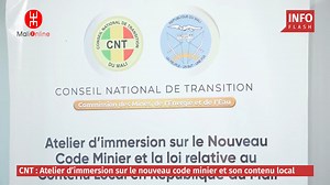 🔴 À l'initiative de la commission des Mines, Énergie et Eau, un atelier visant à édifier les membres du CNT sur les droits et les obligations des nouvelles réglementations du secteur minier conférées à l’État, aux populations et entreprises minières, a été organisé ce lundi 30 décembre 2024. ©mali-online.net | Mali-Online