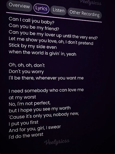 At my worst (karaoke)🎧 #lyrics #song #atmyworst #fyp