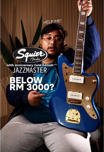 Squier 40th Anniversary Gold Edition Jazzmaster Electric Guitar – Lake Placid Blue Celebrate 40 years of Squier excellence with the Gold Edition Jazzmaster, a limited-edition model that combines timeless design with premium appointments. This special edition Jazzmaster features a stunning Lake Placid Blue finish paired with luxurious gold hardware, delivering the classic, versatile tones and exceptional playability that have defined this iconic instrument for decades. Key Features: Iconic Jazzma
