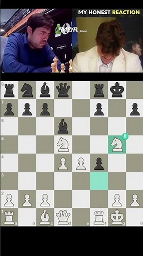 AND HE SACRIFICES THE KNIGHT! 🔥#chess #magnuscarlsen