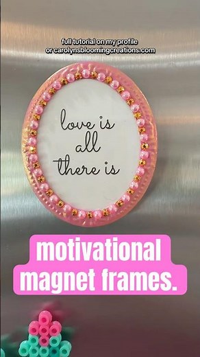Cute DIY Motivational Magnet Frame | Fridge Gallery Wall #craftideas
