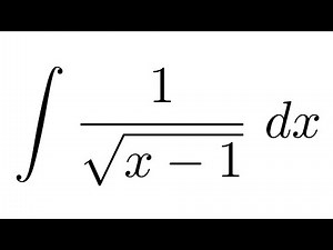 Integral of 1/sqrt(x-1) (substitution + substitution)