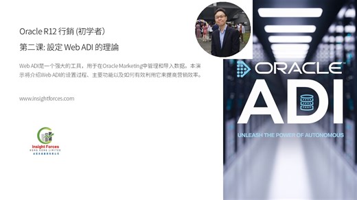 Oracle EBS | Oracle R12 行銷 (初学者) | 第二课: 设定 Web ADI 的理论 | 广东话版本