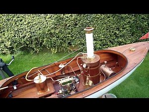 STEAM LAUNCH Lady Beatrice no 1 !!! refurbished Marcher Engine Steam launch