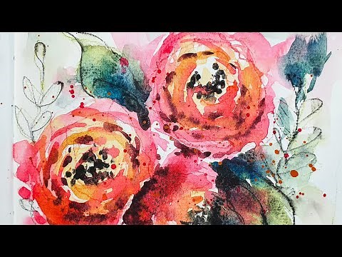 Loose Watercolor Flowers - Tutorial for Beginners