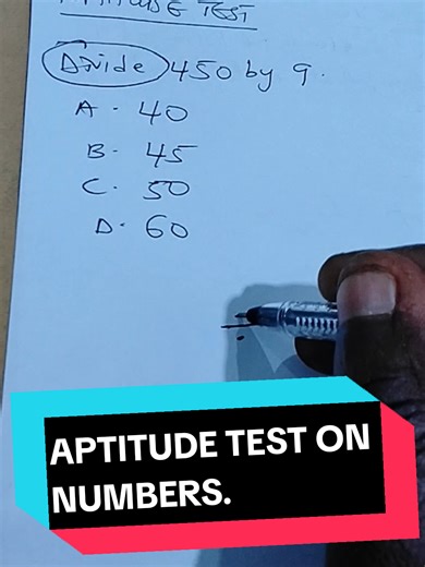 Aptitude Test for Quantitative Reasoning