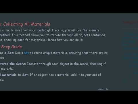 How to Retrieve All Materials from a Scene in THREE.JS