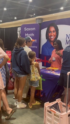 Why do we pack up, ship, travel, & set up these tables again and again, from state to state? Because we LOVE connecting with you all in person. This is the time we get to chat, meet the kids, talk math and homeschooling, laugh and hug, and snap photos together. The homeschool community energizes us to get back to work, recording new videos, to keep bring joy to math 💜💜 ‘til next time Virginia ✌🏽 | Nicole the Math Lady