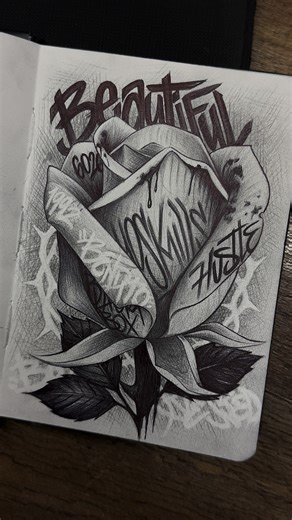 Rose & Graffiti Tattoo Designs at BlackBox Art Studios