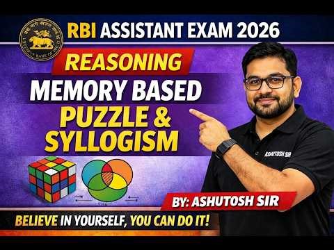 RBI Assistant 2026 Reasoning | Reasoning Previous Year Paper 3 | Target RBI 2026🎯 | By Ashutosh sir