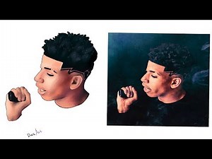 NLE Choppa - Drawing on iPad Pro procreate ( Very Easy speed drawing ) Drawing a Rapper