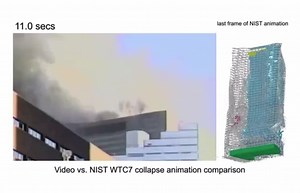 On the left is video of the collapse of Building 7 on 9/11