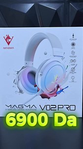 MAGMA V02 Pro White And Black / 6900 Da ✅. #gamingheadset #pcgamer #gamingcommunity #headset | El Assli Hi-Tech / الأصلي هاي تك