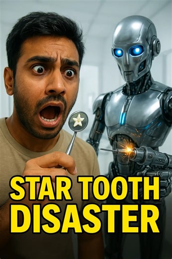 STAR Tooth Ban Diya?! 🤖💀 #ai #shorts #aishorts #robot #funnyshorts #dentist #funny #aistory