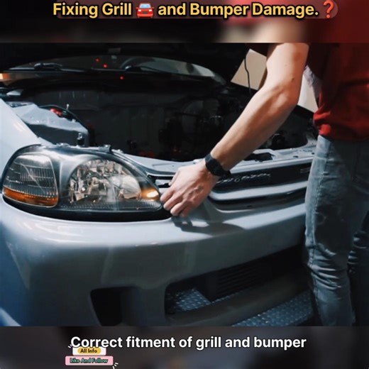 Fixing Grill 🚗 And Bumper Damage..✅