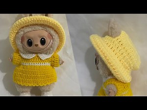The best way crochet cutest hat for LaBuBu v1 &v2/ Free pattern/ Step by step/ English subtitle