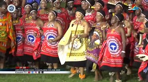 HRH Princess Sikhanyiso doing Kutsamba Dance during the second leg of the 2025 Marula festival held at the Hlane Royal Residence. | Eswatini TV
