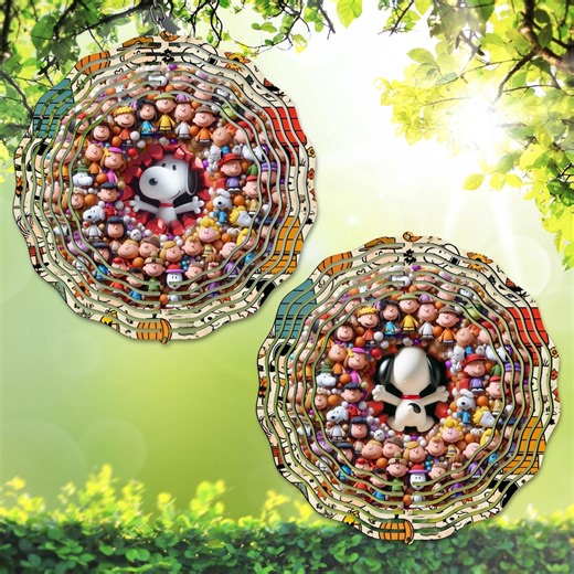 Snoopy Wind Spinner PNG: Double-sided Sublimation Design, Front and Back Garden Spinner Template, DIY Gift (digital Download) - Etsy