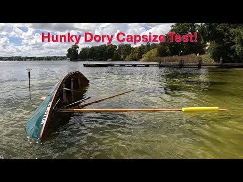 First Capsize Test of the Hunky Dory - DIY 17ft sailboat - in Winter Park, FL
