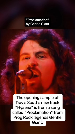 The opening sample of Travis Scott’s new album “Utopia” is originally from prog legends Gentle Giant! Check it out! #travisscott #utopia #hyaena #laflame #proclamation #progressiverock #gentlegiantband #sample #jdilla #runthejewels #madvillain #gentlegiant