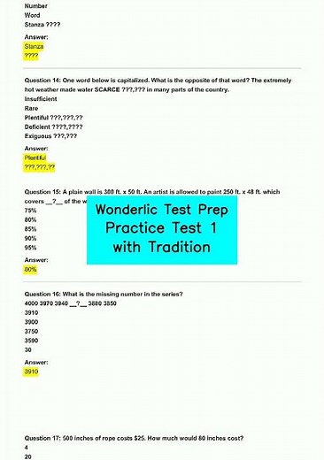 Wonderlic Test Prep Practice Test 1 with Tradition video