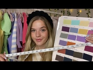 ASMR French Designer Creates Your Movie Premier Outfit 🎥 (measuring, writing, fabrics)