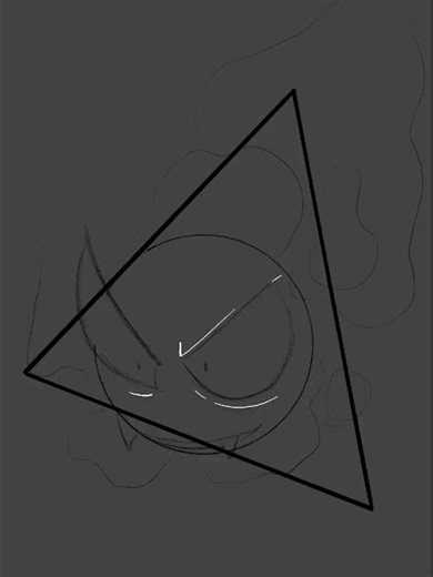 How to draw Gastly from pokemon