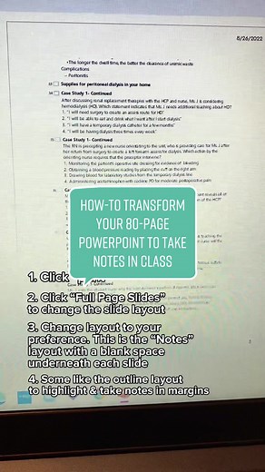 Transforming PowerPoint Slides for Optimal Note-Taking | Nursing Student Tips