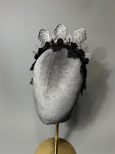 Goth Dark Fairy Headpiece - Metal Coffin Crown - Victorian Vampire Witch Evil Headband -gothic Headdress - by Gothic Yel - Etsy