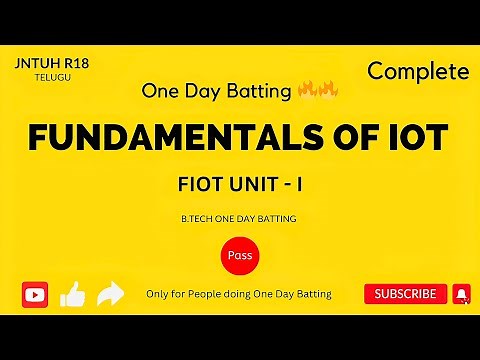 FIOT UNIT - 1 | Physical Design, Communication Protocols,Actuators,Sensor Networks | JNTUH #r18 #r22