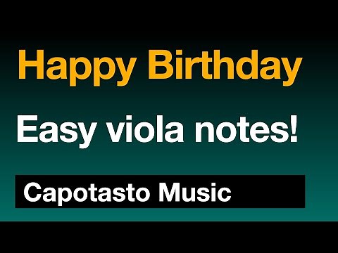 Easy viola sheet music for beginners - Happy Birthday To You