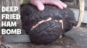 this Deep Fried Holiday Ham is beyond belief. Steaming with trapped in moisture and succulent to the bone. #bbqpitboys #ham #bbq | BBQ Pit Boys