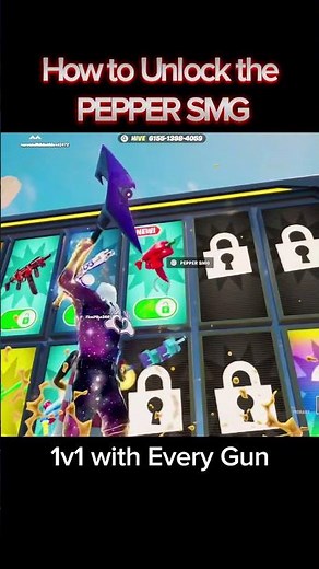 How to UNLOCK THE PEPPER SMG IN 1V1 WITH EVERY GUN 🌶️