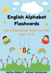 Printable Alphabet Flashcards for Kids – ABC Cards for Preschool & Kindergarten, Educational Letters A-Z, Instant Download - Etsy