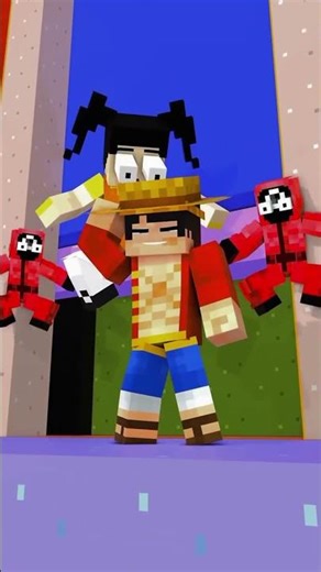 Minecraft turns into one piece ##minecraft #shorts #onepiece #trending