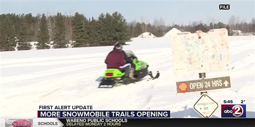 UPDATE: Snowmobile trails opening up gradually