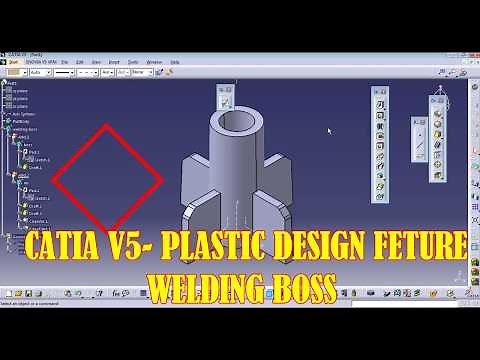 CATIA V5 PLASTIC DESIGN FETURE WELDING BOSS