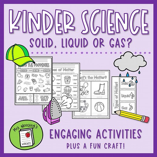 Solid, Liquid, or Gas? Properties of Matter - KINDER SCIENCE - Etsy