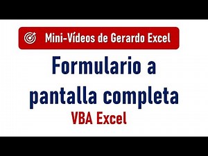 Full Screen Form - VBA Excel