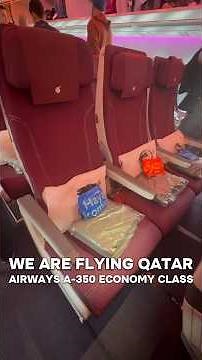 Qatar Airways A350 Economy Seat ✈️ 14 Hour Flight from Doha to New York #travel@q‪@qatarairways‬