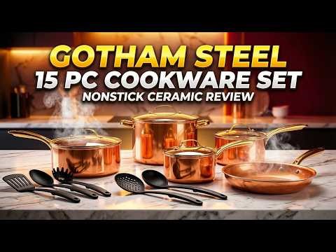 Gotham Steel 15 Pc Ceramic Cookware Set Review – Nonstick & Non Toxic! 🇺🇸